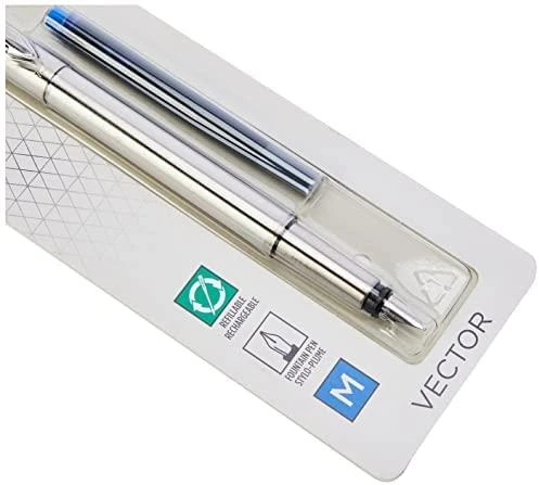 Parker Vector nerūdijančio plieno plunksnakotis, vidutinis