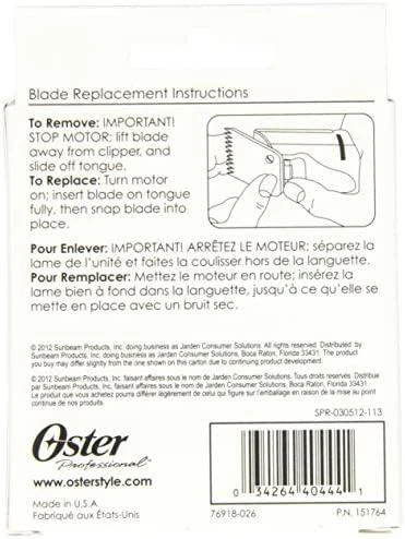 Oster 918-02 kerpamosios galvutės pakuotės nugarėlė