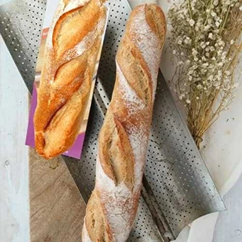 Patisse bageto formos 38 x 16 cm sidabro plieno 2 dalių