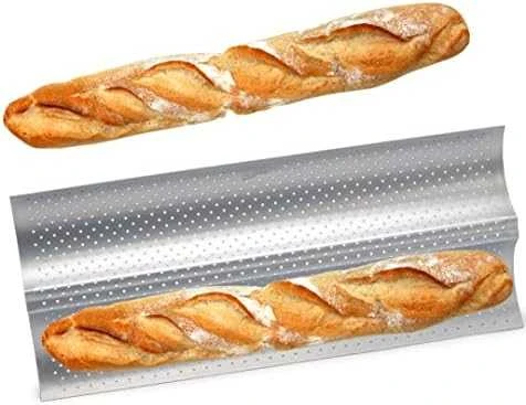Patisse bageto formos 38 x 16 cm sidabro plieno 2 dalių