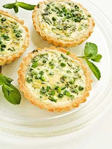 PATISSE Sidabrinis-TOP 6 apvalios mini pyragėlių/kišo formos su nuimamu dugnu