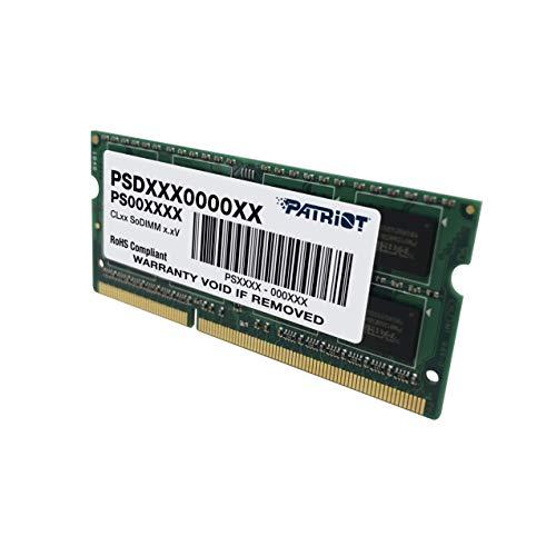 Nešiojamo kompiuterio atmintis „Patriot Signature“ nešiojamojo kompiuterio atmintis, SODIMM, DDR3L, 4 GB, 1600 MHz, CL11 (PSD34G1600L2S)