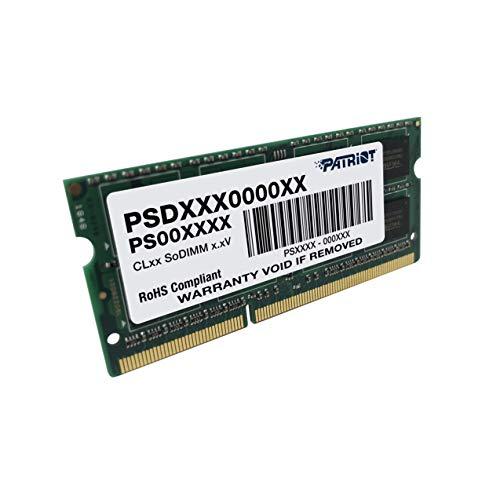 Nešiojamo kompiuterio atmintis „Patriot Signature“ nešiojamojo kompiuterio atmintis, SODIMM, DDR3L, 4 GB, 1600 MHz, CL11 (PSD34G1600L2S)