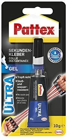 Pattex Sekundenkleber Mini-Trio Gel, 3 Tuben mit je 1g