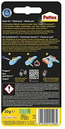 Pattex Sekundenkleber Mini-Trio Gel, 3 Tuben mit je 1g