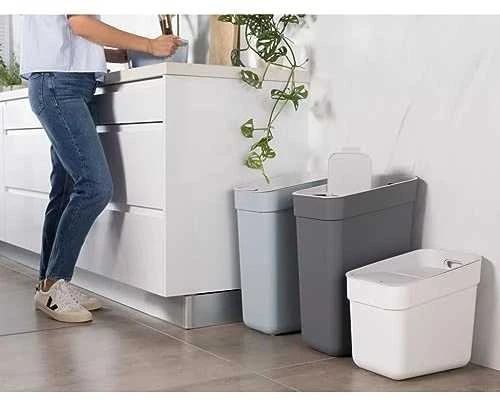 Keter CURVER ŠIUKŠLIŲ RŪŠIAVIMO DĖŽĖ 30L /PILKAI MĖLYNA/ ŠVIESIAI PILKA