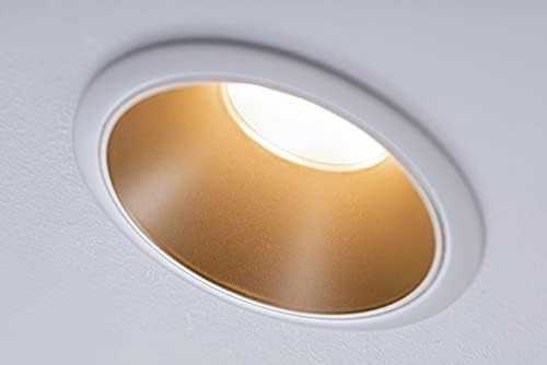 Paulmann LED įleidžiama apvali lubinė šviestuvo kolekcija Cole, 3 × 6,5 W, balta ir matinė aukso, 2700 K, komplektas
