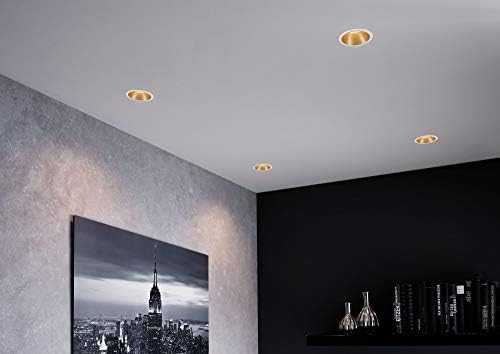 Paulmann LED įleidžiama apvali lubinė šviestuvo kolekcija Cole, 3 × 6,5 W, balta ir matinė aukso, 2700 K, komplektas