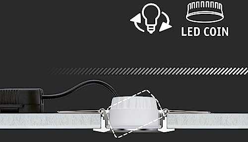 Paulmann LED įleidžiama apvali lubinė šviestuvo kolekcija Cole, 3 × 6,5 W, balta ir matinė aukso, 2700 K, komplektas
