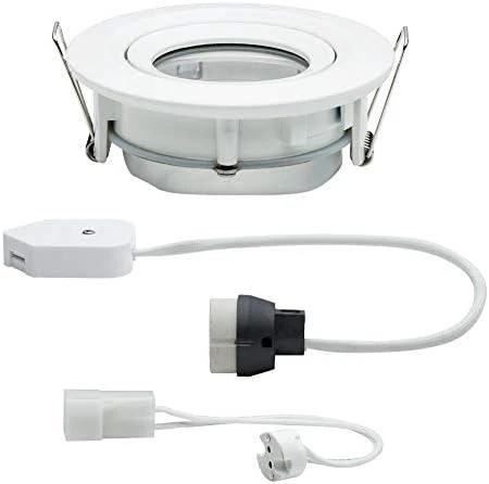 Paulmann Premium Nova įleidžiamas šviestuvas IP65 kilnojamas maks. 1x35W GU10/GU5.3 51mm balta/aliuminis
