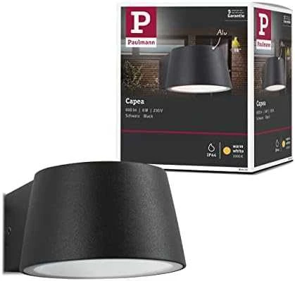 Paulmann Sieninis šviestuvas, fasado šviestuvas 230V Wandl Cape 5W Juodas