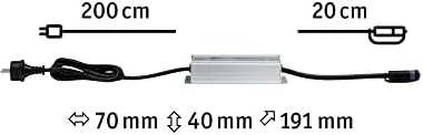 Sieninis šviestuvas Paulmann Plug & Shine maitinimo šaltinis 150W