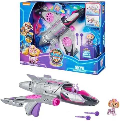 Spin Master PAW Patrol The Mighty Movie - Lėktuvas "Skyes" su garso ir šviesų efektais