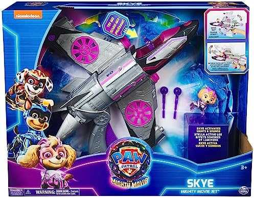 Spin Master PAW Patrol The Mighty Movie - Lėktuvas "Skyes" su garso ir šviesų efektais