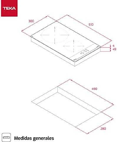 Domino indukcinė kaitlentė Teka IBC 32000 TTC BK