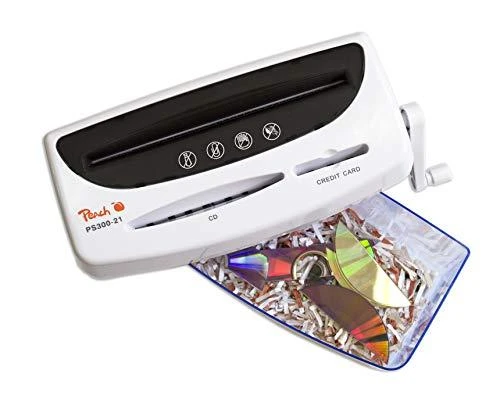 Peach PS300-21 dokumentų naikiklis Kryžminis 21 cm Juoda, Mėlyna, Pilka