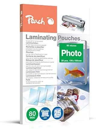 Peach Peach laminavimo folija, 106 x 156mm, 80mic, terminė, 25vnt