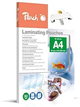 Peach Laminierfolie A4 80mic PPR080-02, Folien - glossy, 25 Stck