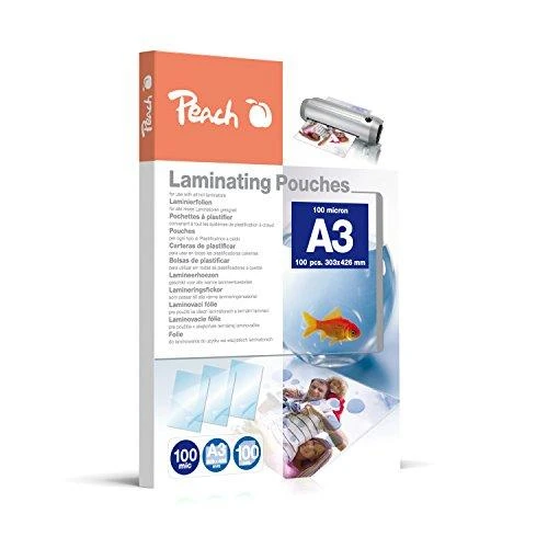Peach Persikų laminavimo maišelis A3, 303x426 mm, 100 mikronų, 100 lapų (510297)