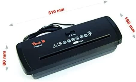 Peach PS400-00 dokumentų naikiklis Smulkinimas juostelėmis 22 cm 72 dB Juoda, Sidabras
