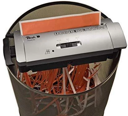 Peach PS400-00 dokumentų naikiklis Smulkinimas juostelėmis 22 cm 72 dB Juoda, Sidabras