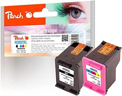 „Tusz Peach“ spausdinimo galvučių rinkinys HP Nr. 302XL komplektas - PI300-659