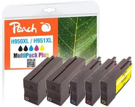 Peach 319232 rašalo kasetė Juoda, Žydras, Rausvai raudona, Geltona 5 vnt