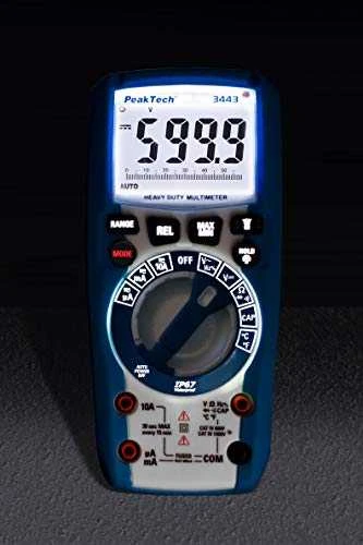 PeakTech 3443 IP67 LED LCD skaitmeninis multimetras