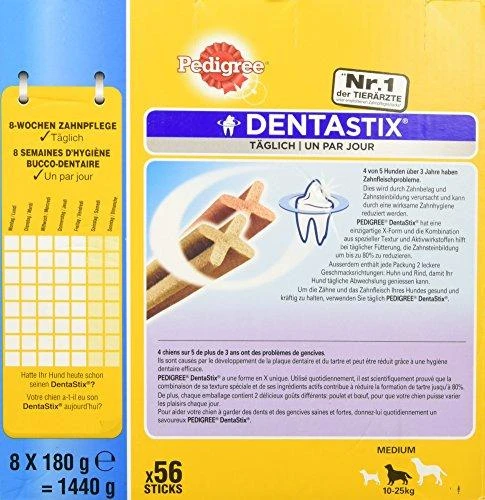 PEDIGREE Dentastix Medium - skanėstas dentystyczny dla psów vidutinio dydžio veislėms - 8x7szt