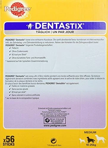 PEDIGREE Dentastix Medium - skanėstas dentystyczny dla psów vidutinio dydžio veislėms - 8x7szt