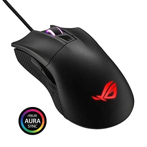 Optinė laidinė pelė Asus ROG Gladius II Core, 6 200-dpi/Omron switches with 50-million-click durability/lightweight - 92,5 g/Aura Sync