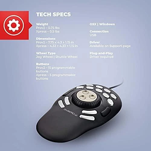 Pelė Carruzzo Contour Design Contour Multimedia Controller PRO v2