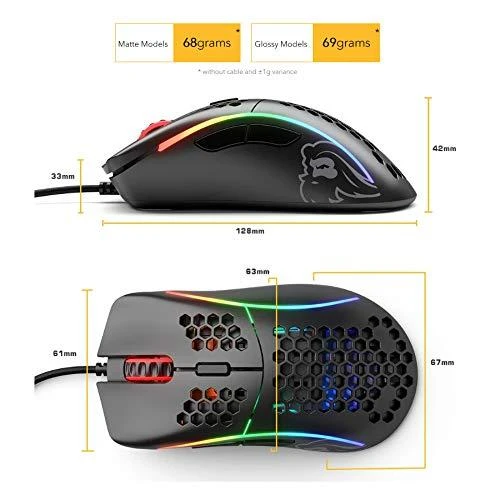 Žaidimų pelė Glorious Model D (Matte Black)