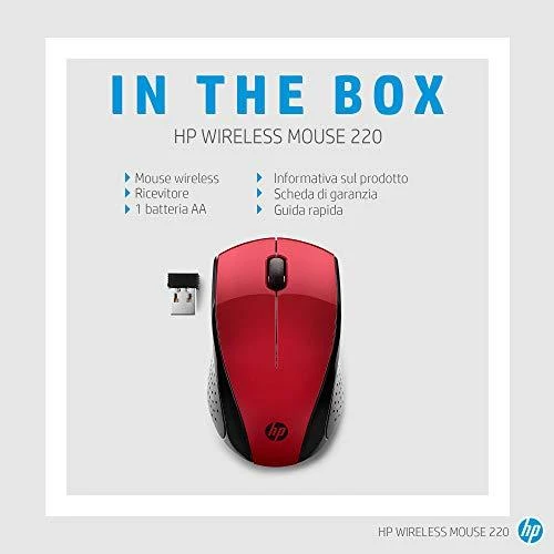 Hewlett Packard (HP) HP 220 kompiuterinė pelė Radijo dažnio Optinė belaidė