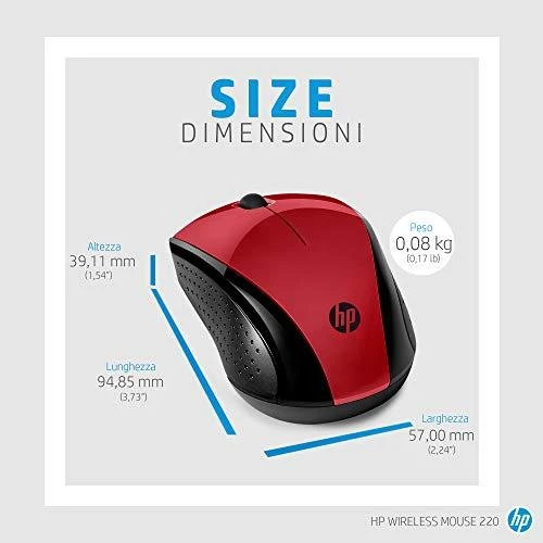 Hewlett Packard (HP) HP 220 kompiuterinė pelė Radijo dažnio Optinė belaidė