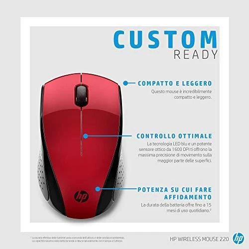 Hewlett Packard (HP) HP 220 kompiuterinė pelė Radijo dažnio Optinė belaidė