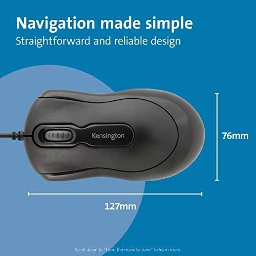 Leitz Kensington Pelė in a Box kompiuterinė pelė USB A tipo Optinis 800 DPI Abiems rankoms