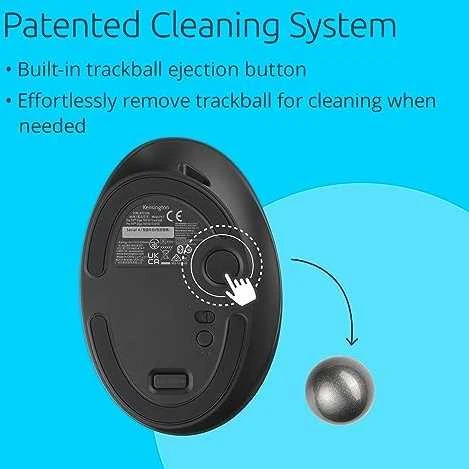 Kensington ProFit Ergo TB550 Trackball Belaidė pelė, RF belaidė + Bluetooth, 1600 DPI, Juodas/Pilkas