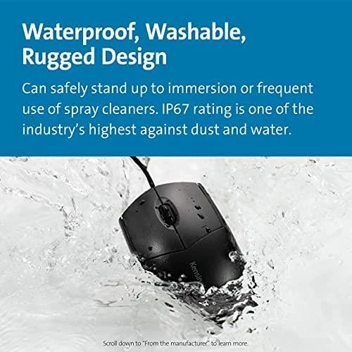 Kensington Pro Fit Washable Laidinė pelė USB-A 1600 DPI, Juoda