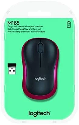 Bevielė pelė Logitech M185. Raudona