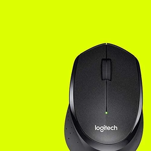 Tyli belaidė optinė pelė Logitech B330, Juoda