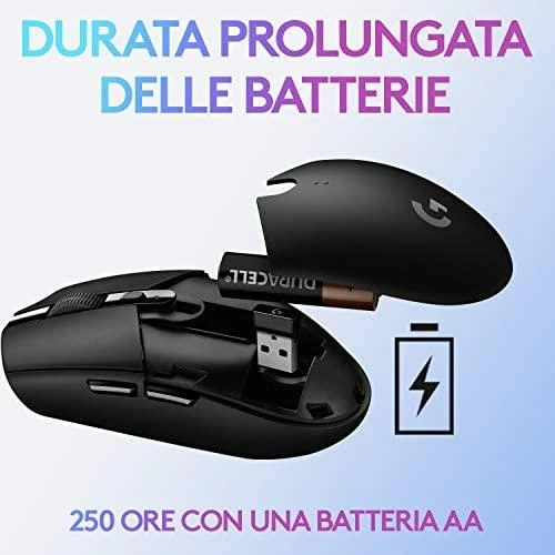 Belaidė žaidimų pelė Logitech G305 Hero, Lightspeed, Balta