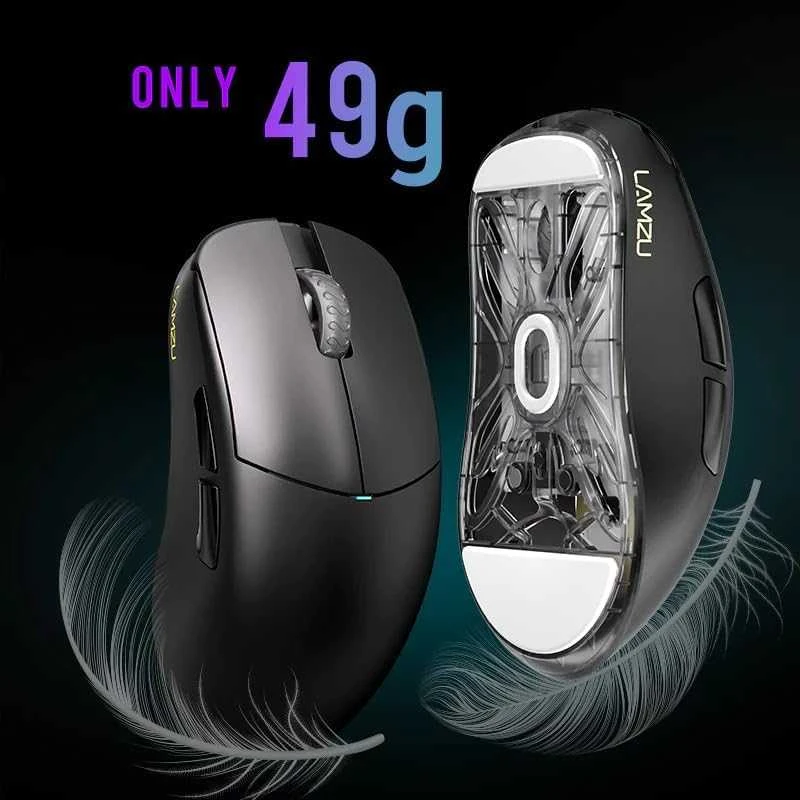 Lamzu Atlantis Mini 4K Juodas Belaidė žaidimų pelė juodos spalvos