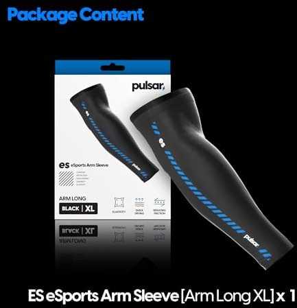 Pelė Pulsar eS eSports Arm Sleeve Long L Juodas (Juoda) Gaming Rankovė