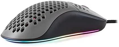 Itin lengva Žaidimų Pelė Arozzi Favo, su RGB pašvietimu, Pixart 3389 sensorius, Omron 20M switches, Pilka-juoda