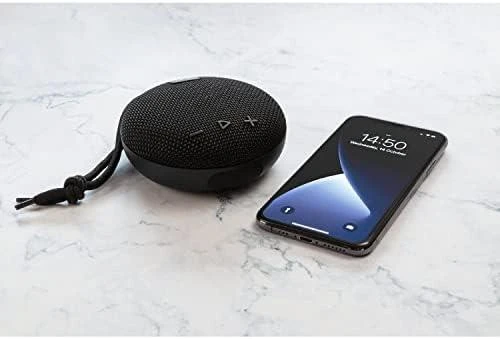 Pelė STREETZ vandeniui atsparus „Bluetooth“ garsiakalbis, 5 W, AUX, įmontuotas mikrofonas, juodas / CM763