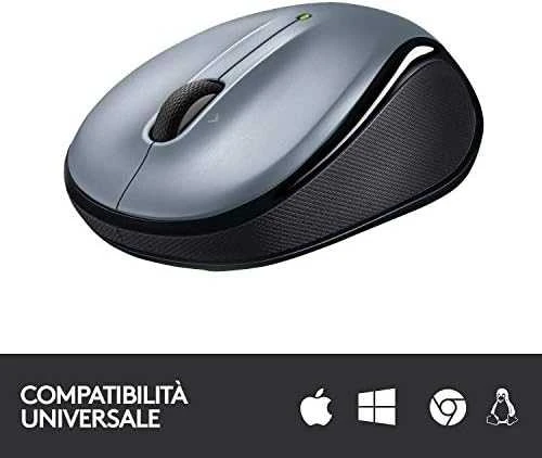 LOGITECH M325s Pelė dešinės ir kairės pusės optinis 5 mygtukai belaidis 2.4 GHz USB belaidis imtuvas pilkas
