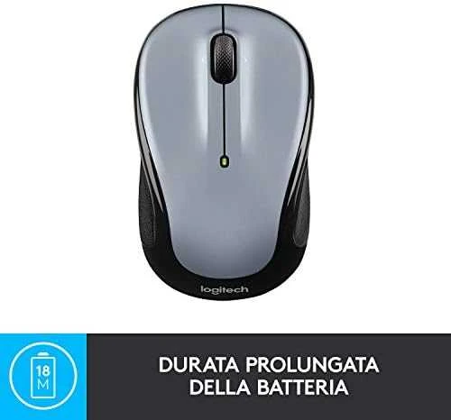 LOGITECH M325s Pelė dešinės ir kairės pusės optinis 5 mygtukai belaidis 2.4 GHz USB belaidis imtuvas pilkas