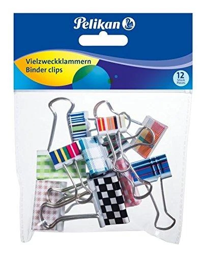 Pelikan dokumentų segtukai su raštais (12 vnt.)