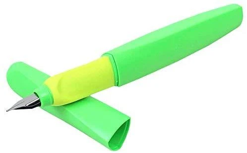 Pelikan Twist P457 M Neon žalia plunksnakočiai + 2 kasetės